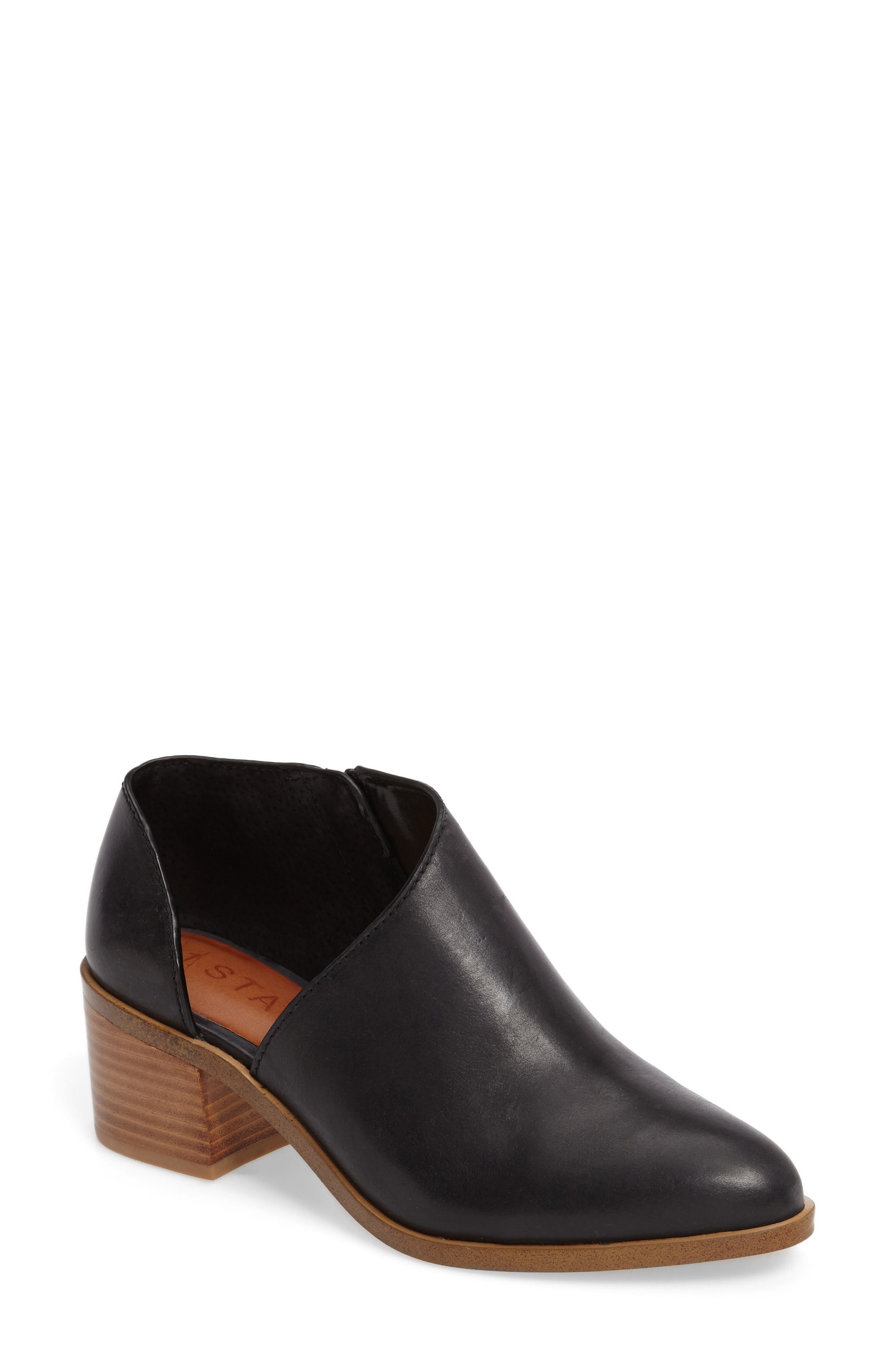 Isak Bootie, Main, color, BLACK LEATHER