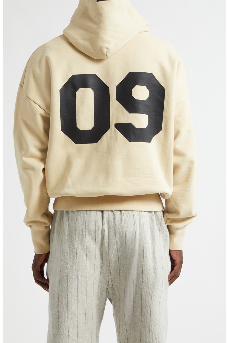 Classic Fit '09 Cotton Fleece Logo Graphic Hoodie, Alternate, color, DIRTY IVORY
