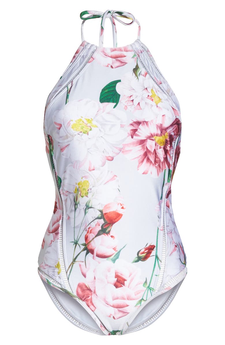 Ted Baker London Iguana Pointelle One-Piece Swimsuit, Alternate, color, 