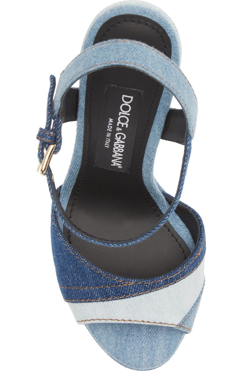 Dolce&Gabbana Keira Patchwork Platform Sandal, Alternate, color,