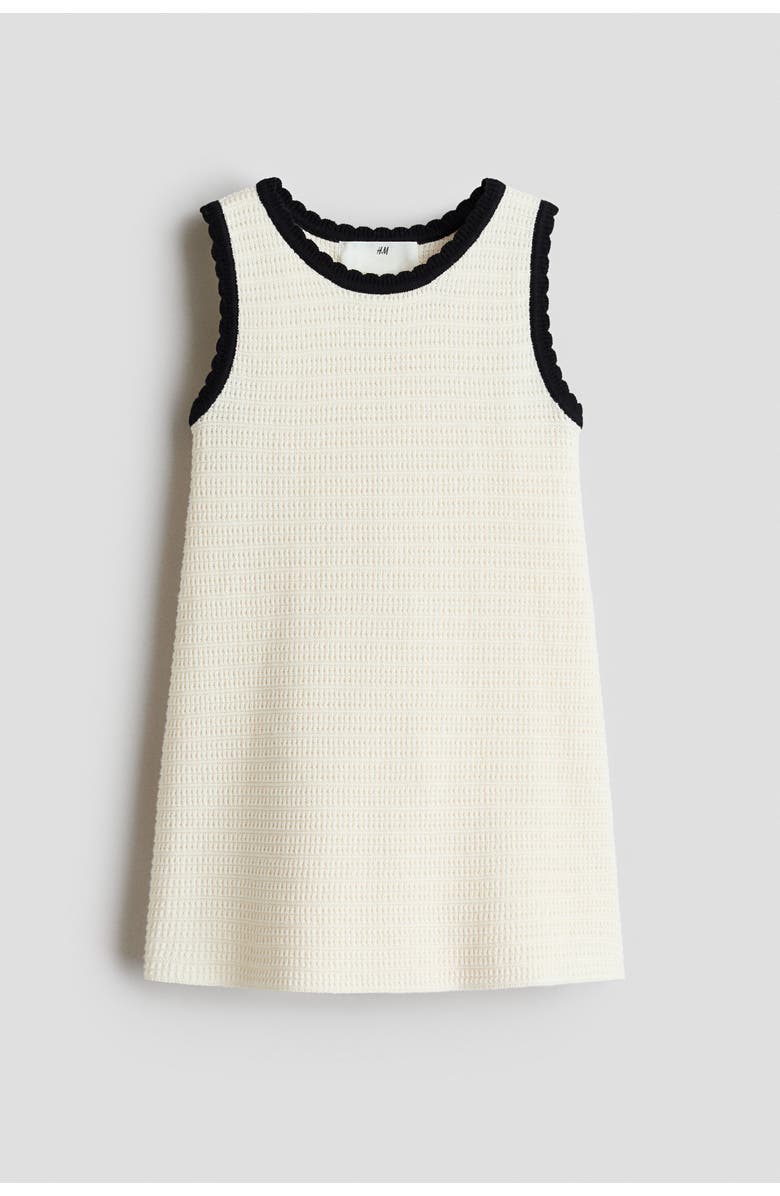 H&M Textured cotton dress, Main, color, Cream