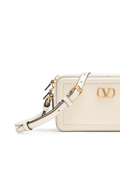 Valentino Garavani Garavani Alltime Mini Shoulder Bag In Grainy Calfskin Woman Ivory Uni In Ivory