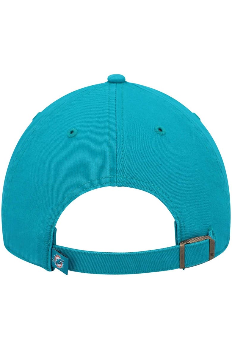 Men's '47 Aqua Miami Dolphins Primary Clean Up Adjustable Hat, Alternate, color, AQUA