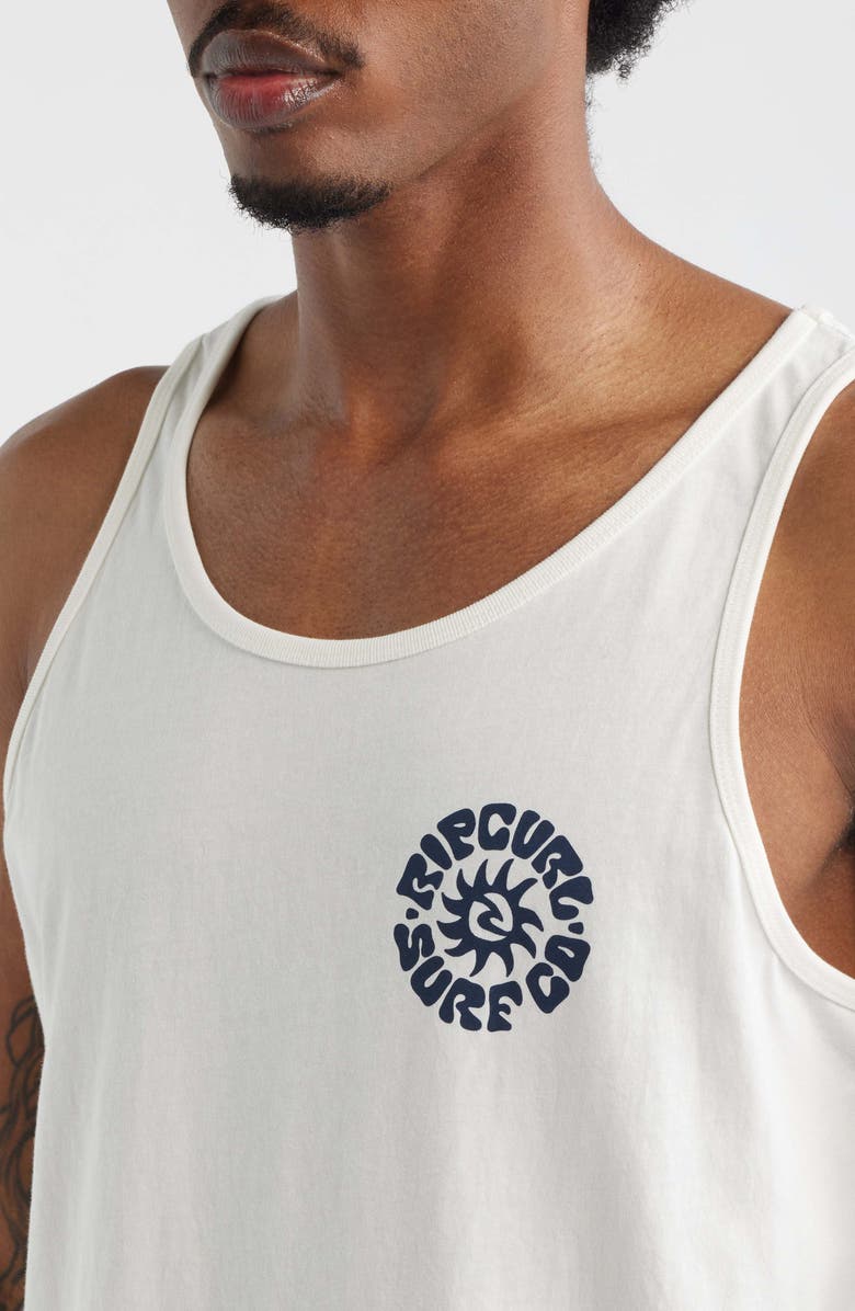 Rip Curl Pacific Rinse Cotton Graphic Tank, Alternate, color, Bone