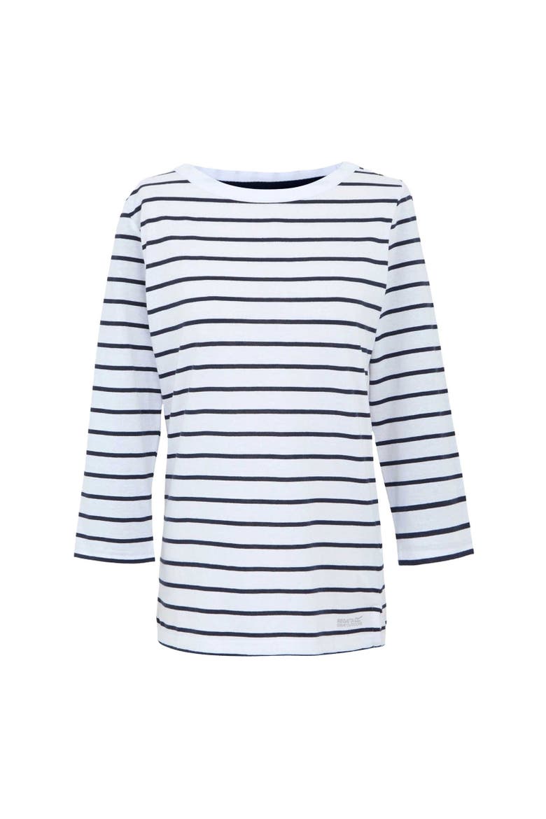 Baylette II Striped T-Shirt, Main, color, White and Navy