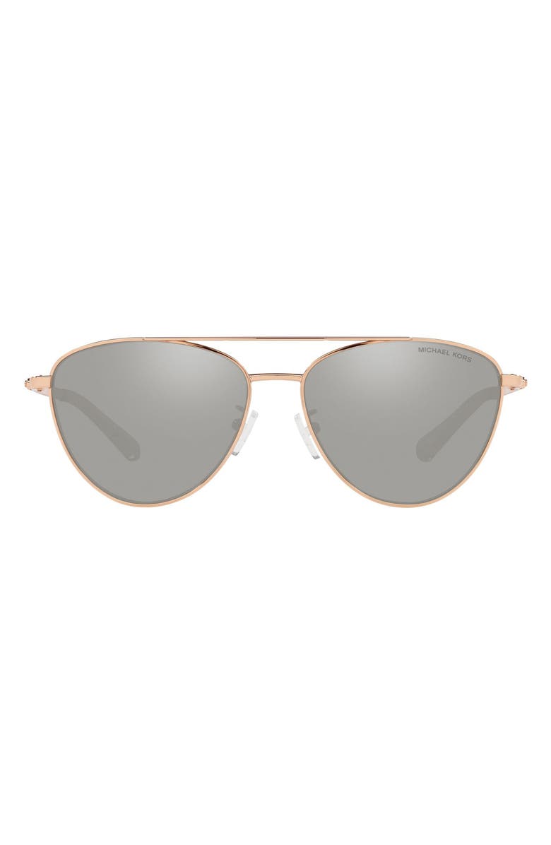 Michael Kors 58mm Mirrored Aviator Sunglasses, Main, color,