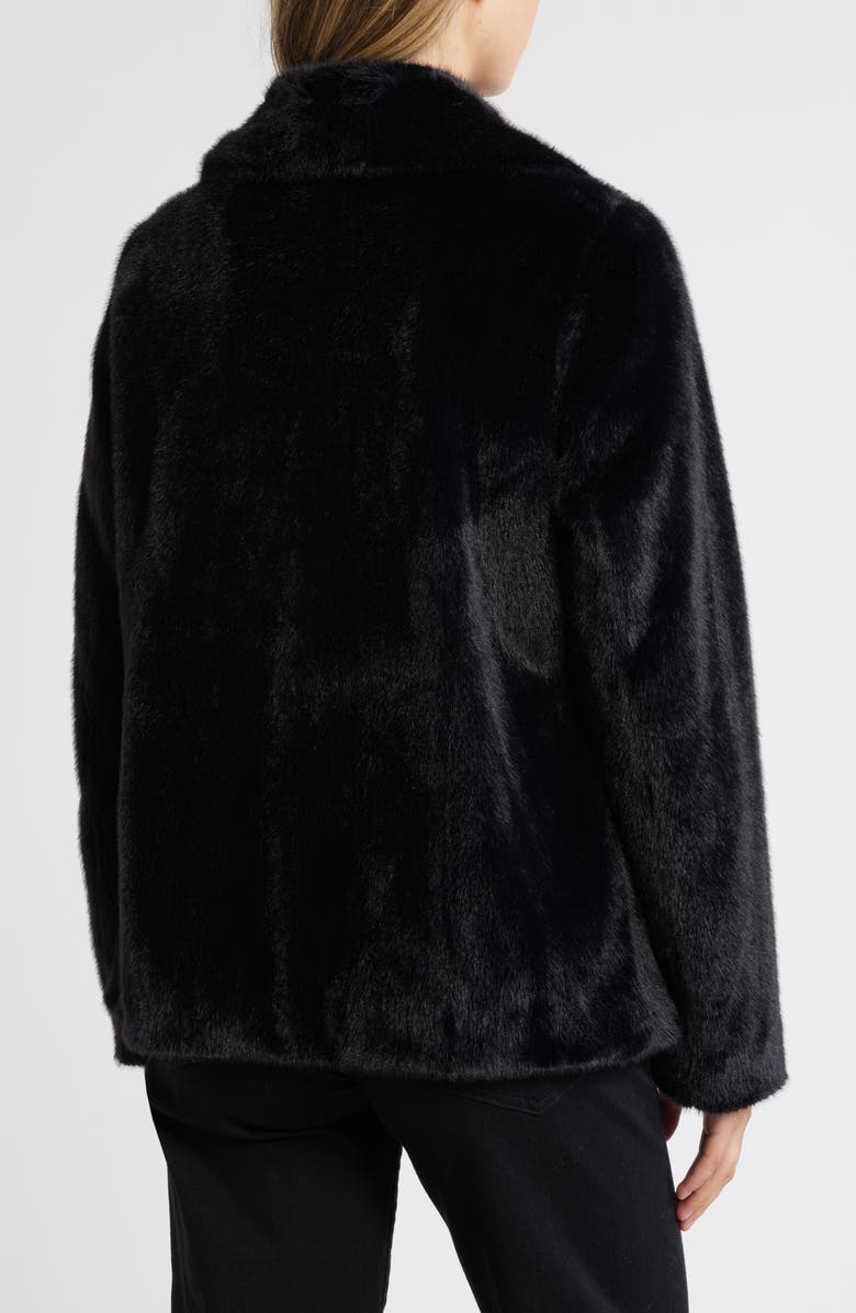 Via Spiga Notch Collar Faux Fur Shirt Jacket, Alternate, color, 