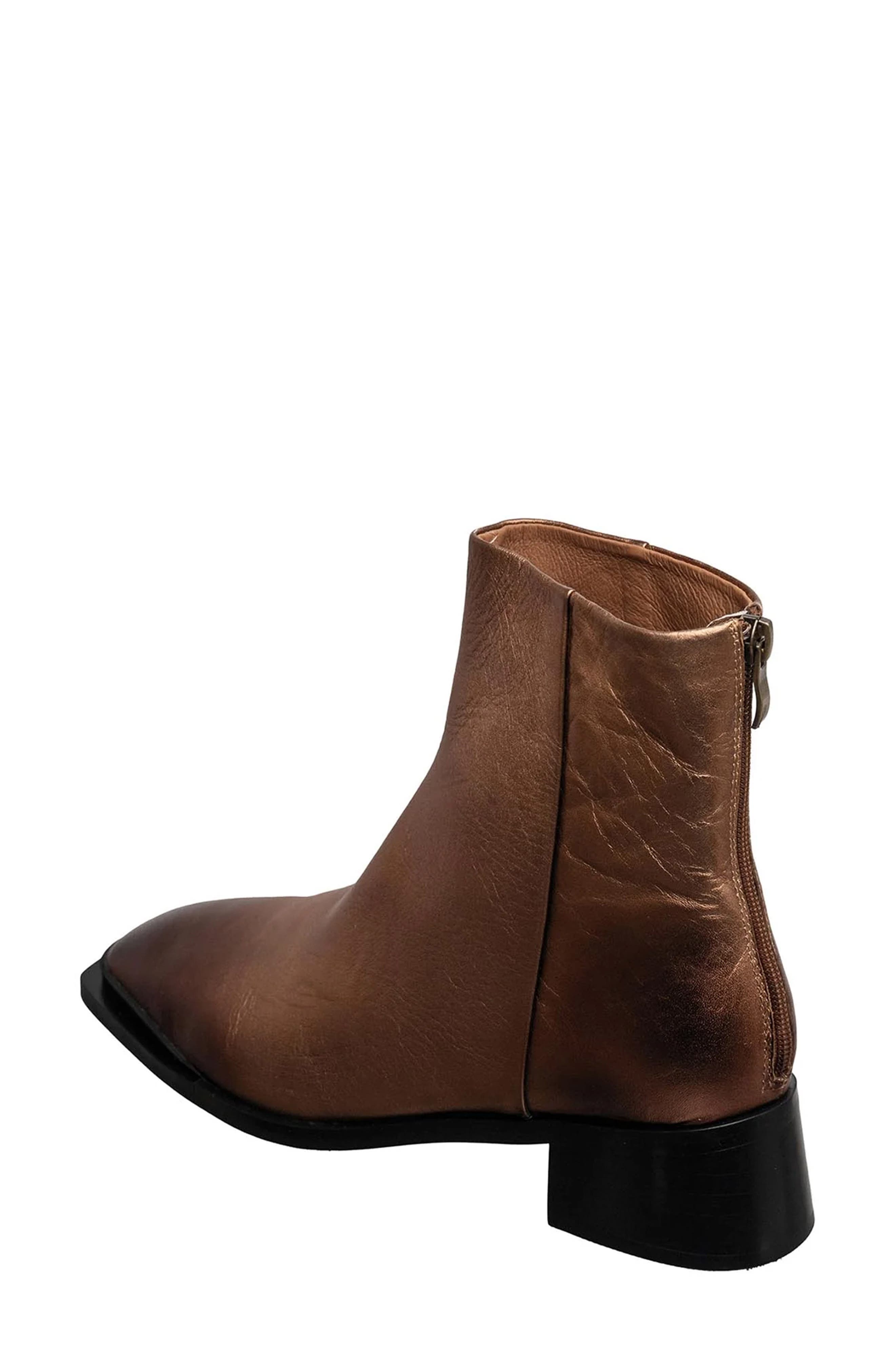 ANTELOPE Haisley Metallic Ankle Bootie, Alternate, color, Bronze