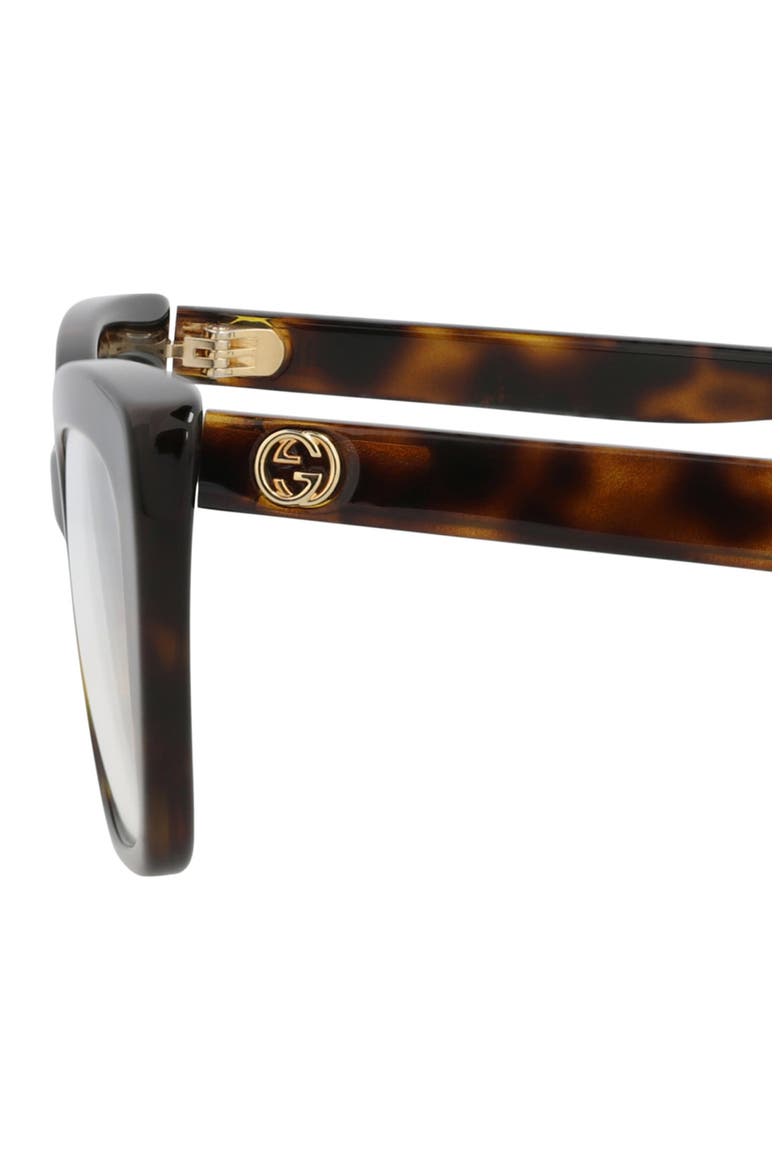 51mm Square Optical Glasses, Alternate, color, HAVANA HAVANA TRANSPARENT