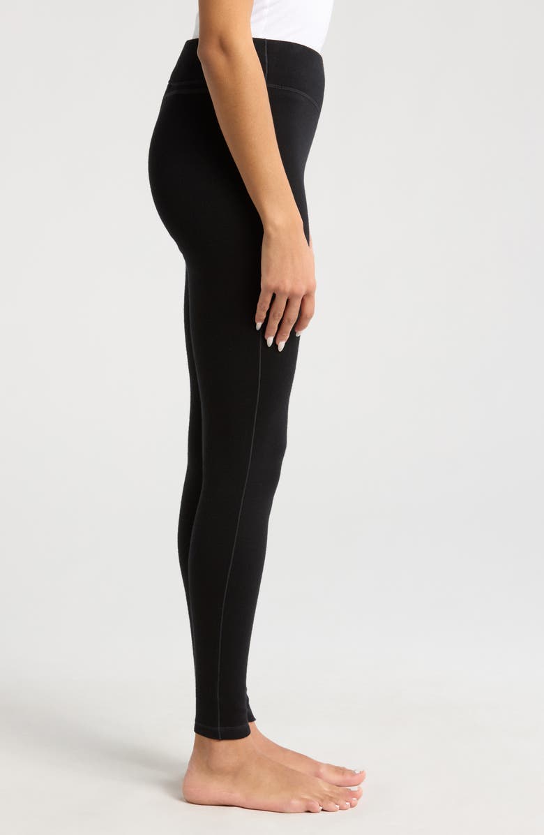Smartwool Classic Thermal Wool Blend Base Layer Leggings, Alternate, color, Black