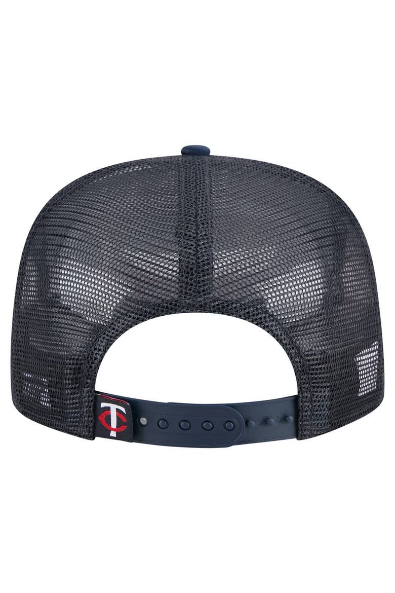 Men's New Era Navy Minnesota Twins Retro Satin Script Golfer Adjustable Hat, Alternate, color, Navy