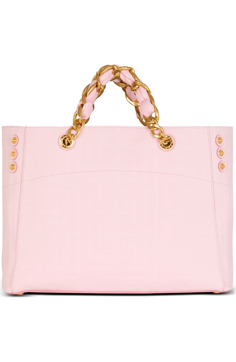 Balmain 1945 Soft Grained Leather Tote, Alternate, color,