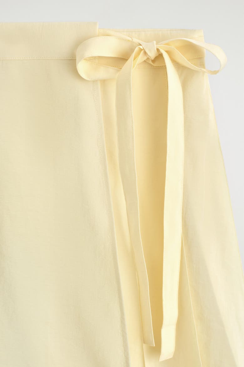 Pleated Mini Wrap Skirt, Alternate, color, BUTTER YELLOW