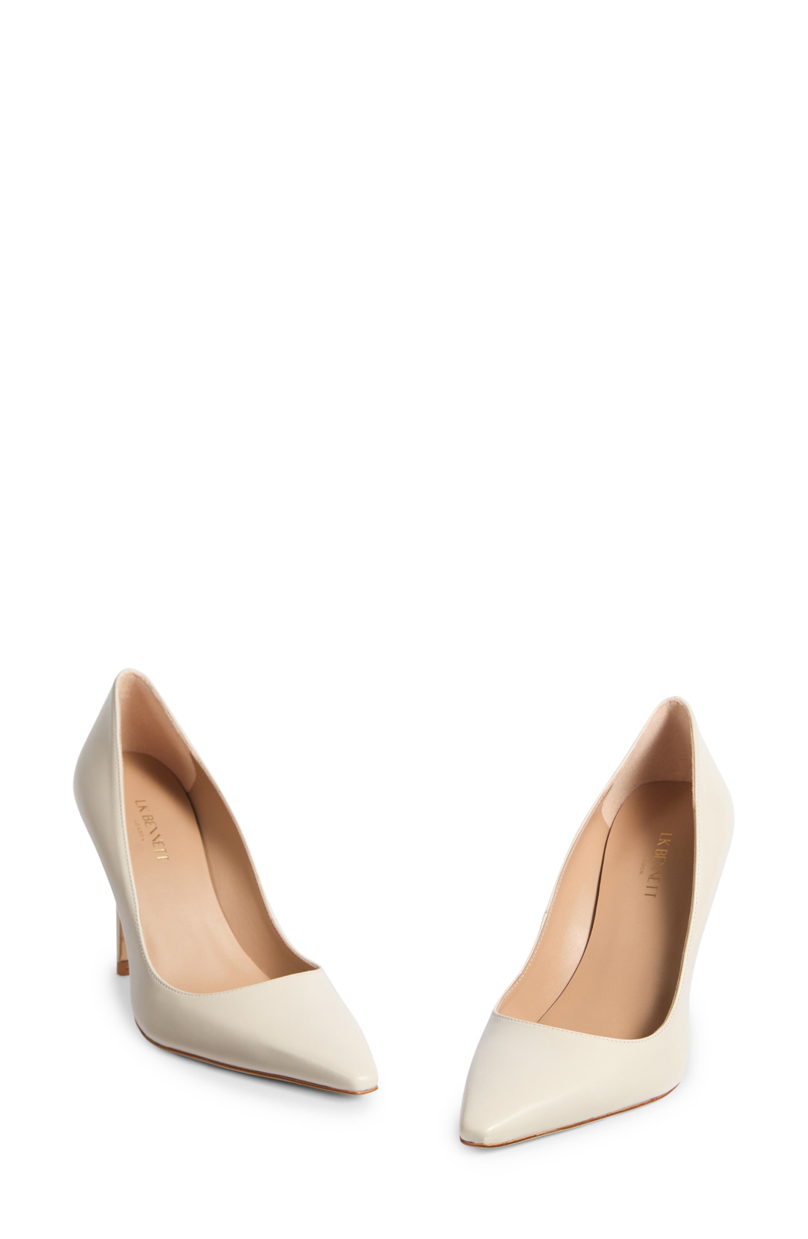 LK Bennett Fern Pointed Toe Pump, Alternate, color, Ecru