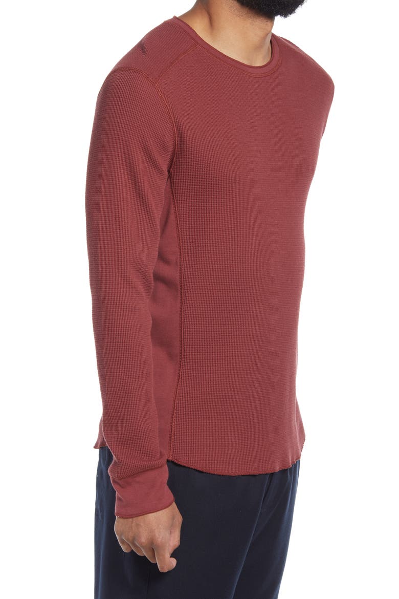 Regular Fit Long Sleeve Thermal Top, Alternate, color, CINNAMON