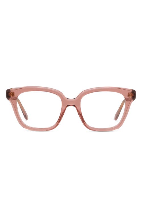 Loewe Slim 51mm Geometric Optical Glasses In Shiny Pink