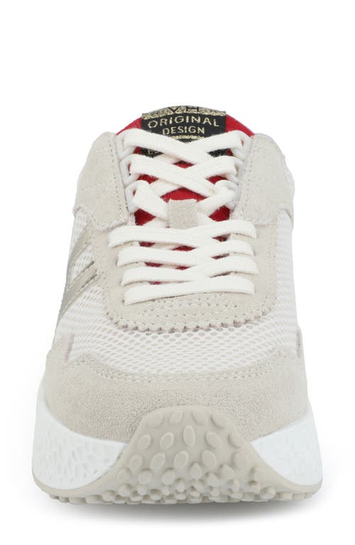 Vintage Havana Starling Sneaker In Off White/red