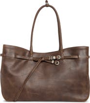 MARGESHERWOOD Grandma Large Buckle Suede Shoulder Bag