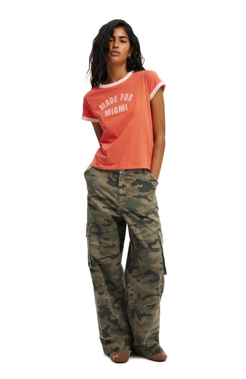 Cotton On Women's Baby Graphic Tee in Made For Miami  Coral Crush 