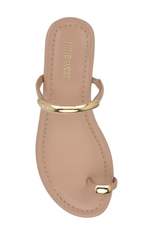 Shop Nine West Balon Slide Sandal In Light Natural