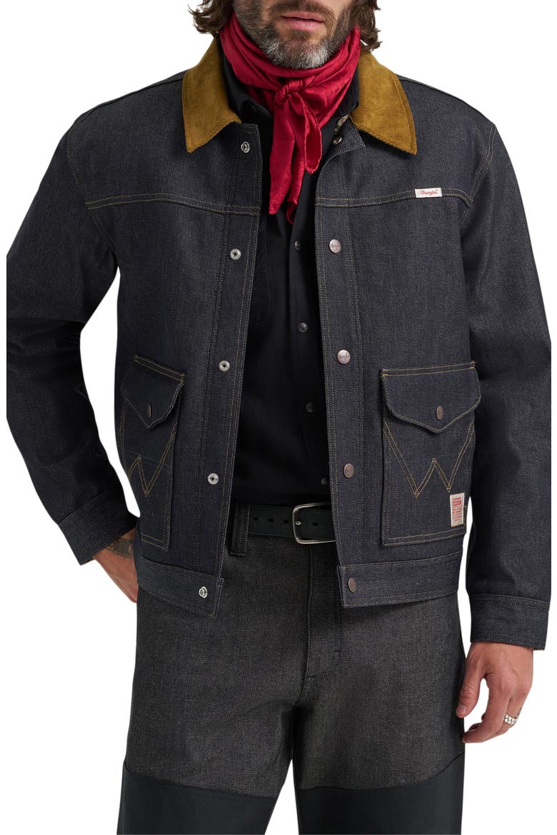 Filson X Wrangler Two-Tone Denim Work Jacket, Main, color, INDIGO