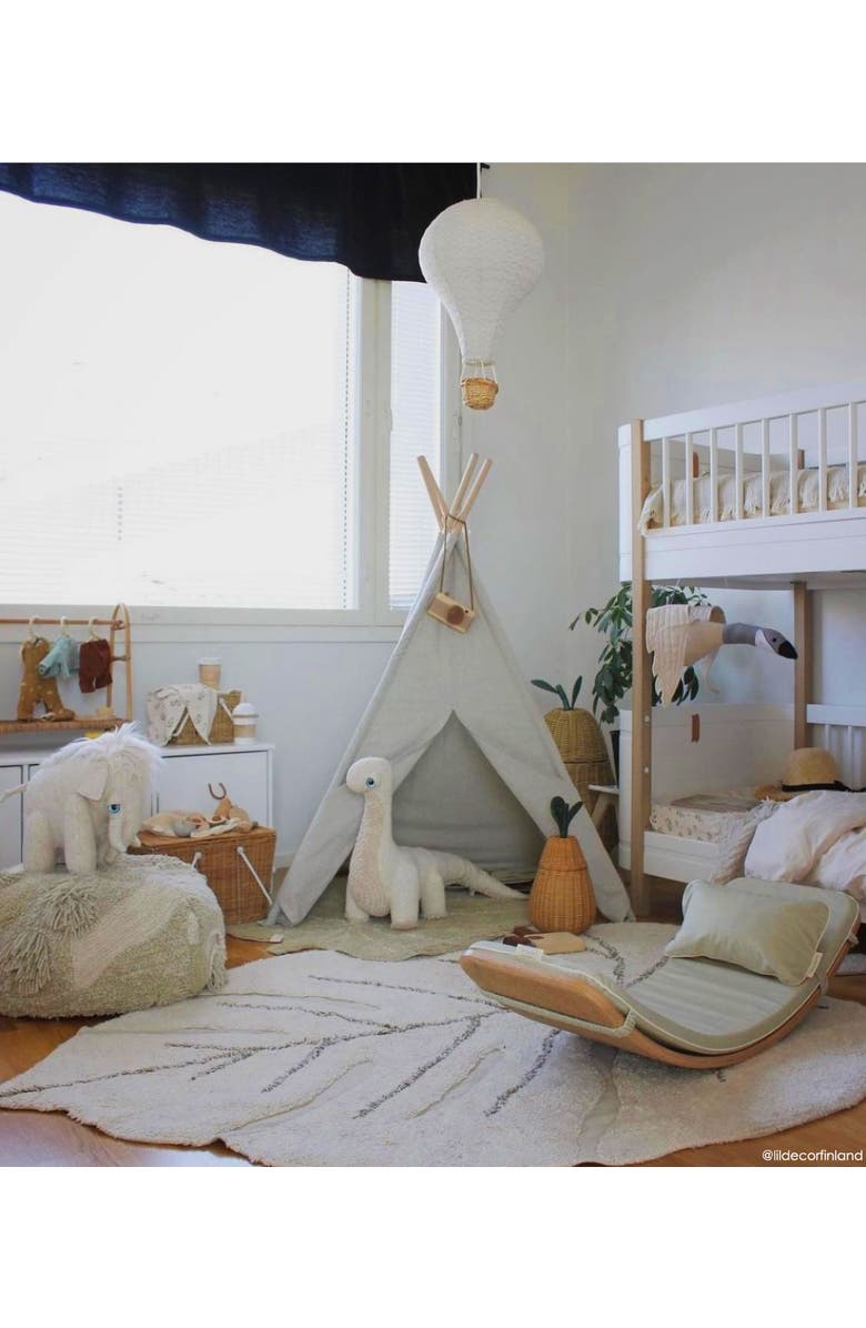 Lorena Canals Washable Rug Monstera, Alternate, color, Natural, Soil Brown