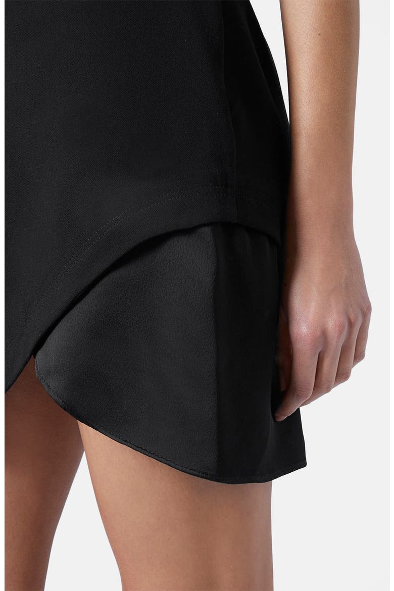 Satin Insert Dress, Alternate, color, BLACK