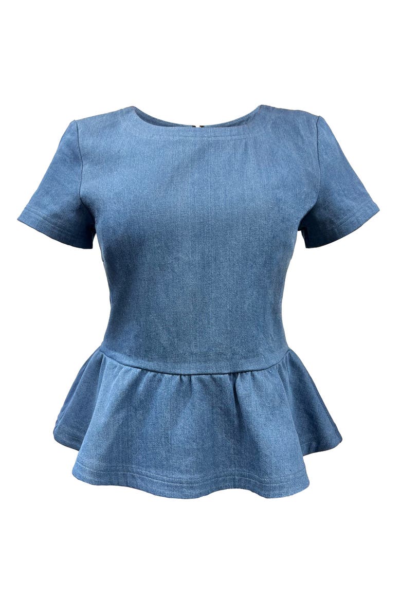 AS by DF Dominga Denim Top, Alternate, color, Denim