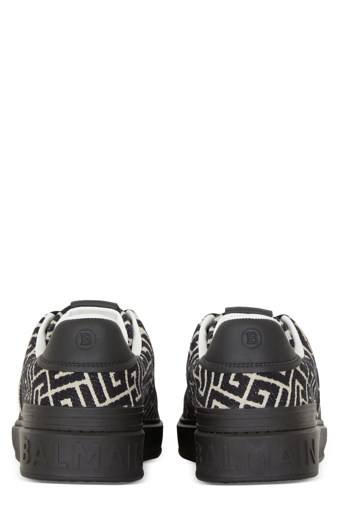 Balmain B Court Monogram Jacquard Low Top Sneaker, Alternate, color, 