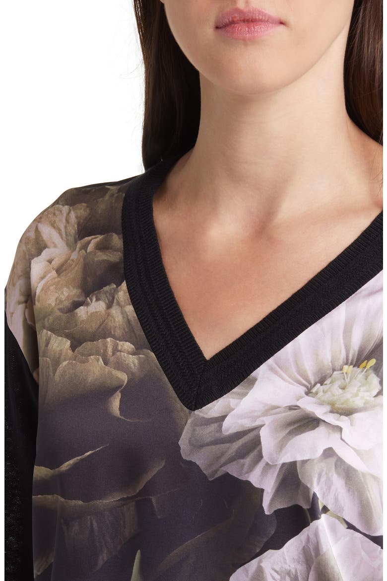 Hanaly High-Low Sweater, Alternate, color, BLACK