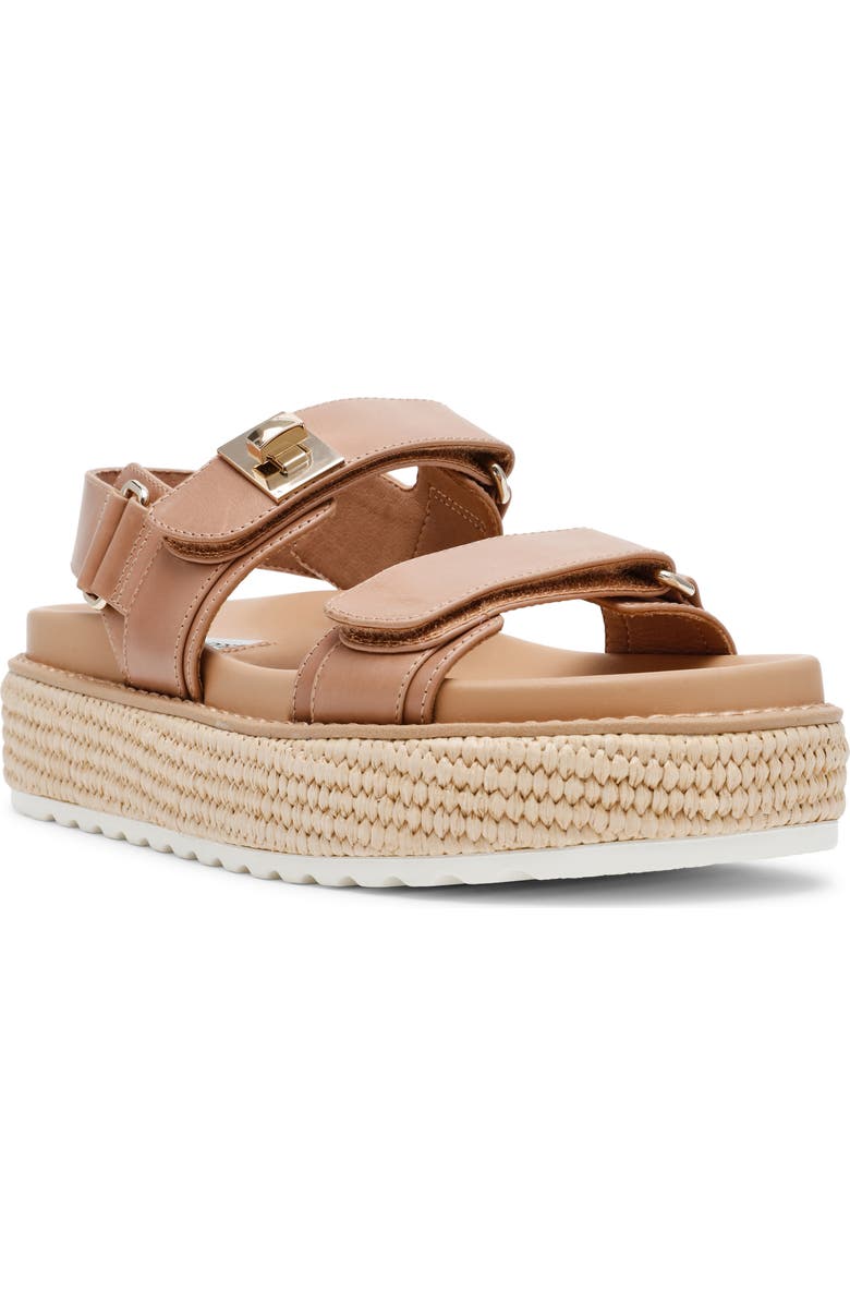 Steve Madden Bigmona Raffia Platform Sandal, Main, color, Natural