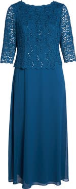 Alex Evenings Mock Two-Piece A-Line Gown