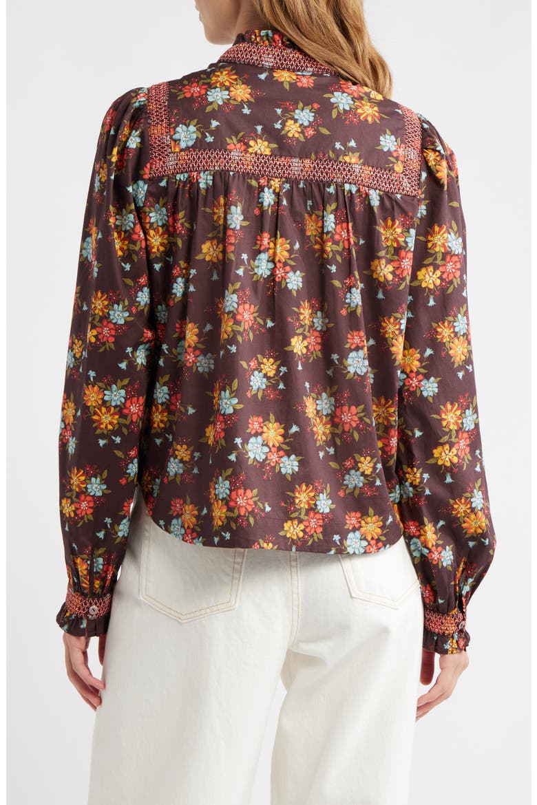 Sara Floral Button-Up Shirt, Alternate, color, LYNDA ANNE LIBERTY PRINT