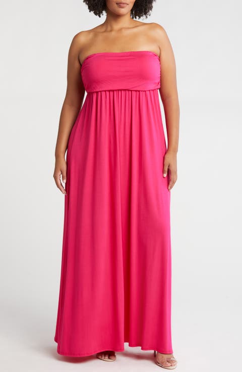 Strapless Maxi Dress (Plus)