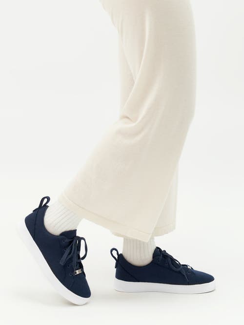 Gobi Mongolian Cashmere Cashmere Low Ankle Sneakers In Navy