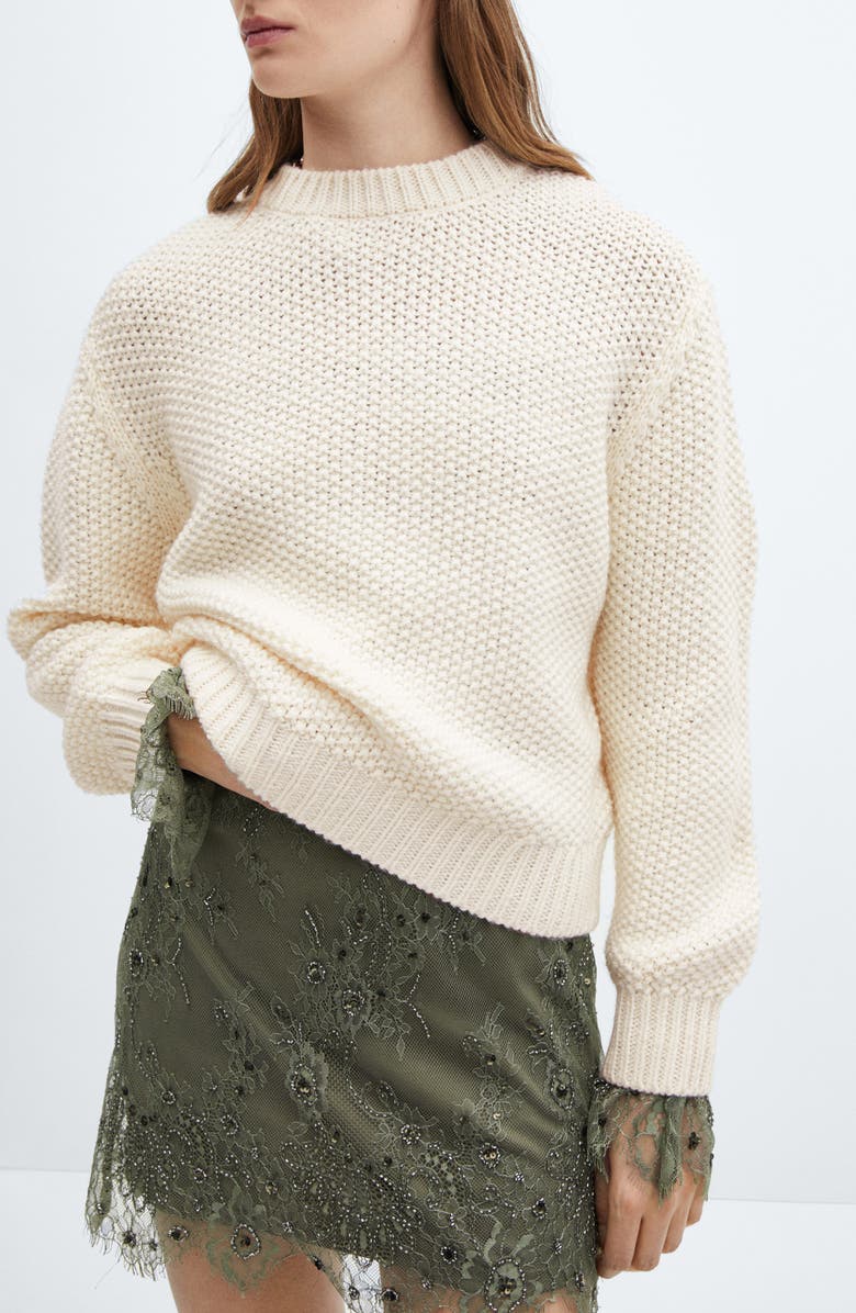 MANGO Cable Stitch Sweater, Main, color,