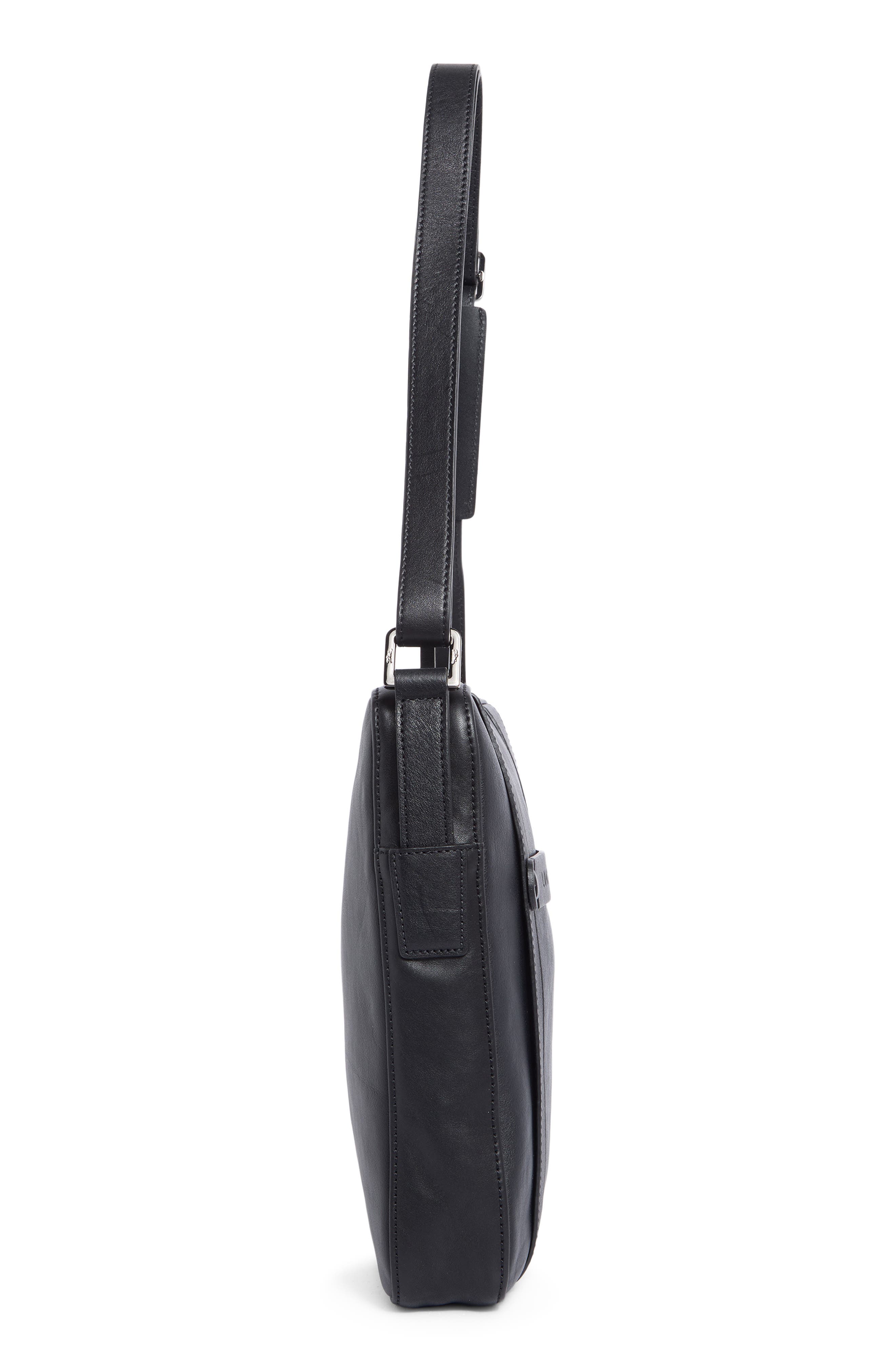 Longchamp 3D Leather Crossbody Bag, Alternate, color, Black