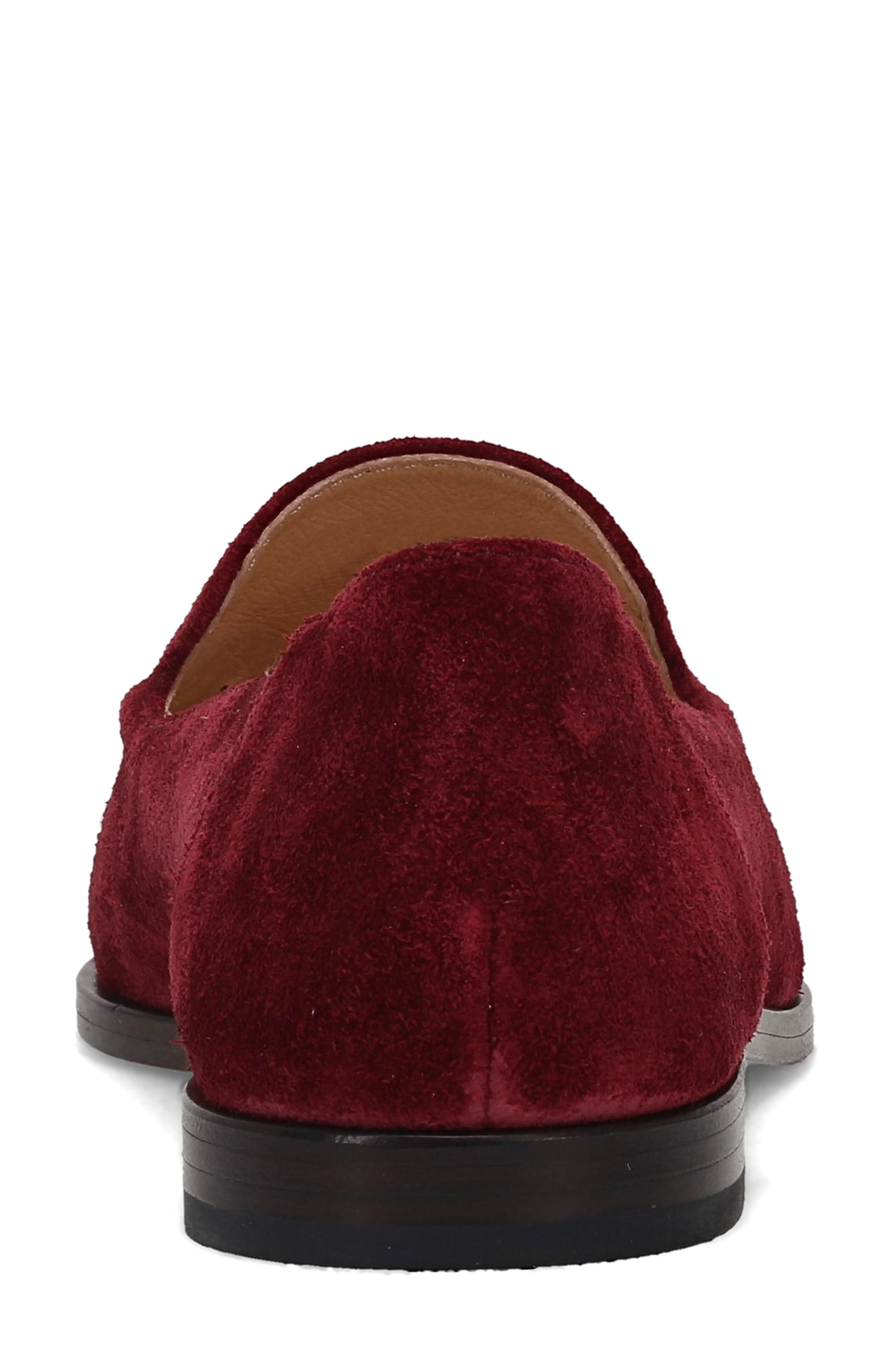 Frye Kenzie Pointed Toe Loafer, Alternate, color, Wine