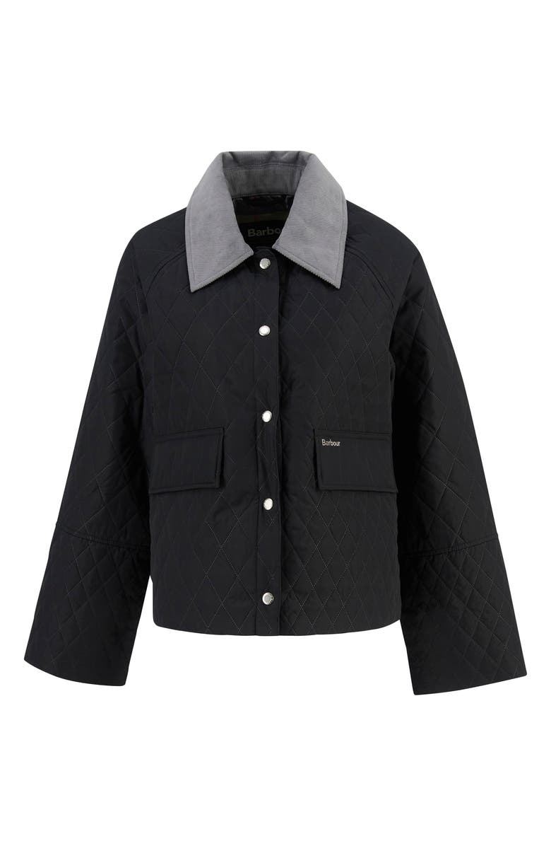 Barbour Kirby Quilted Jacket, Alternate, color, Black/ Dress Tartan