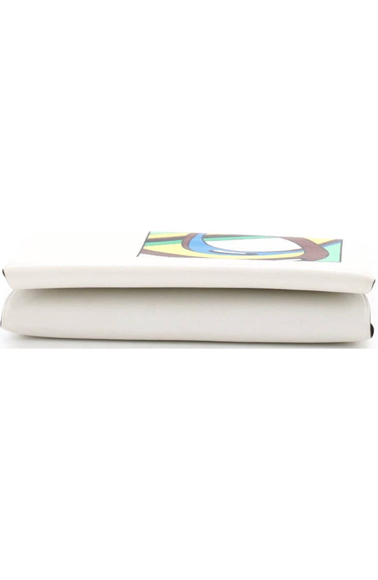 Pre-Owned Hermes Calvi Duo Card Holder Printed Leather, Alternate, color, Blanc