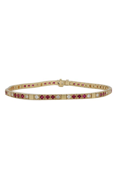El Mar Ruby & Diamond Tennis Bracelet