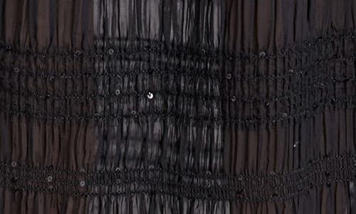 Endless Rose Sequin Embellished Chiffon Maxi Skirt In Black