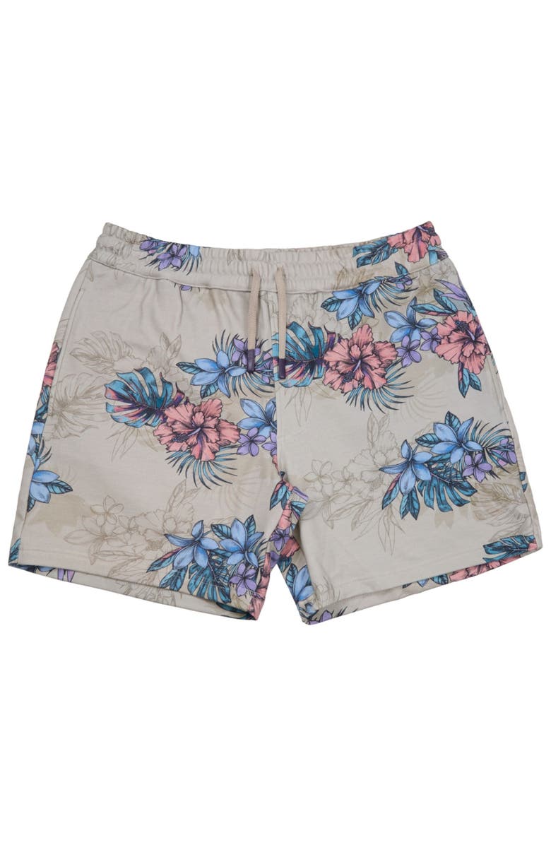 Lords of Harlech Exotic Floral Mens Lounge Short, Alternate, color, Exotic Floral Neutral
