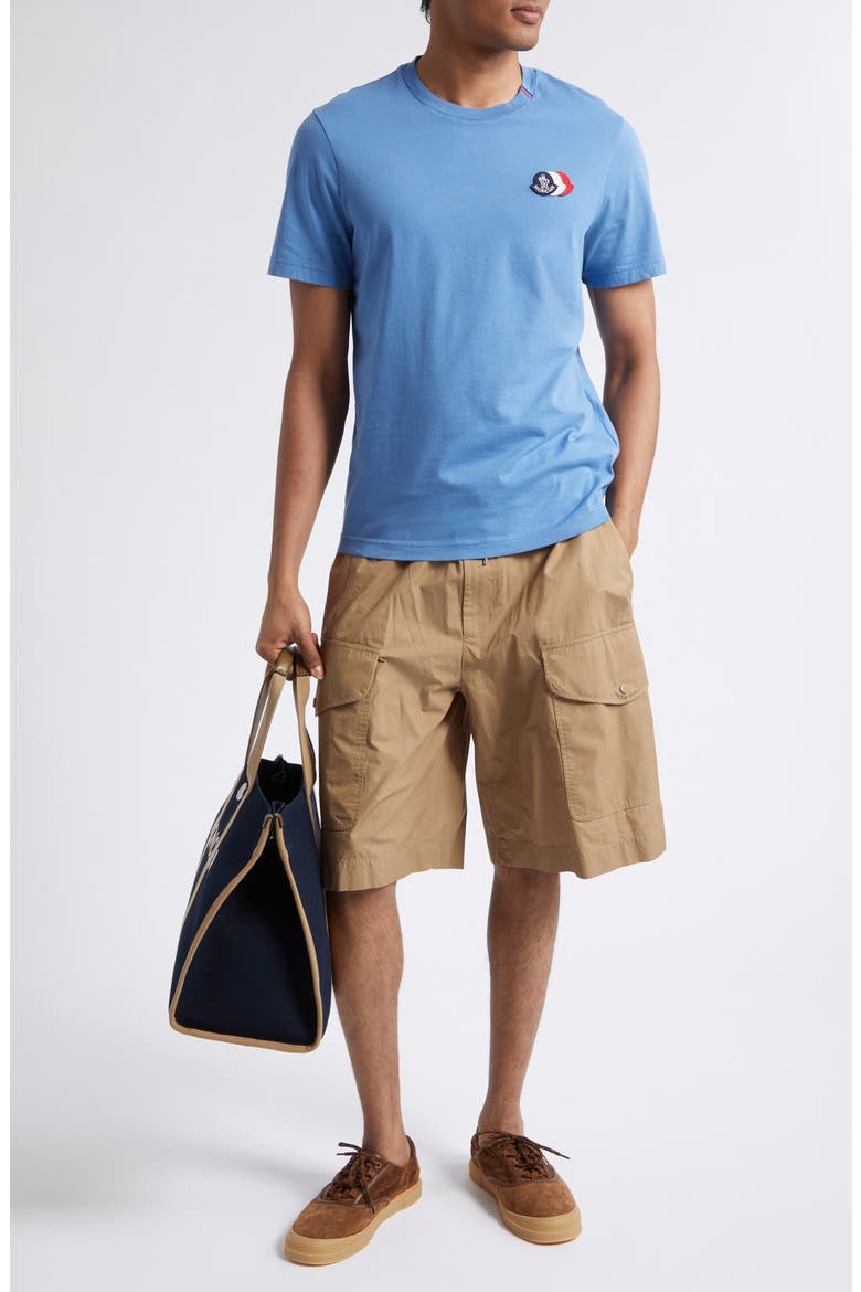 Cotton Poplin Cargo Shorts, Alternate, color, COCOA CREME