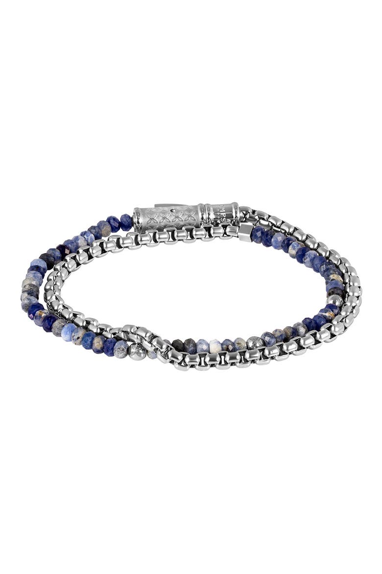 Blue Sodalite Double Wrap Bracelet, Alternate, color, BLUE