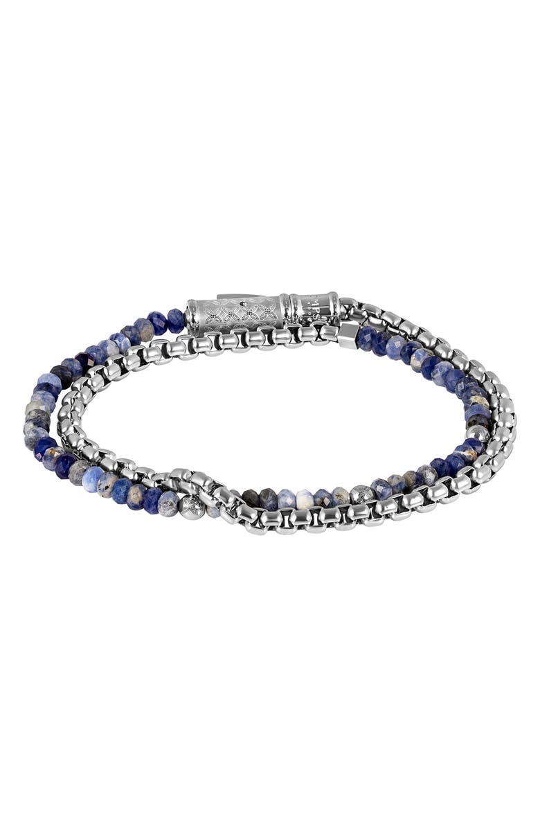 Thompson of London Blue Sodalite Double Wrap Bracelet, Alternate, color, Blue