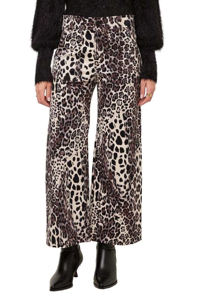 Rylee Print Wide Leg Cropped Pants, Main, color, PRINT