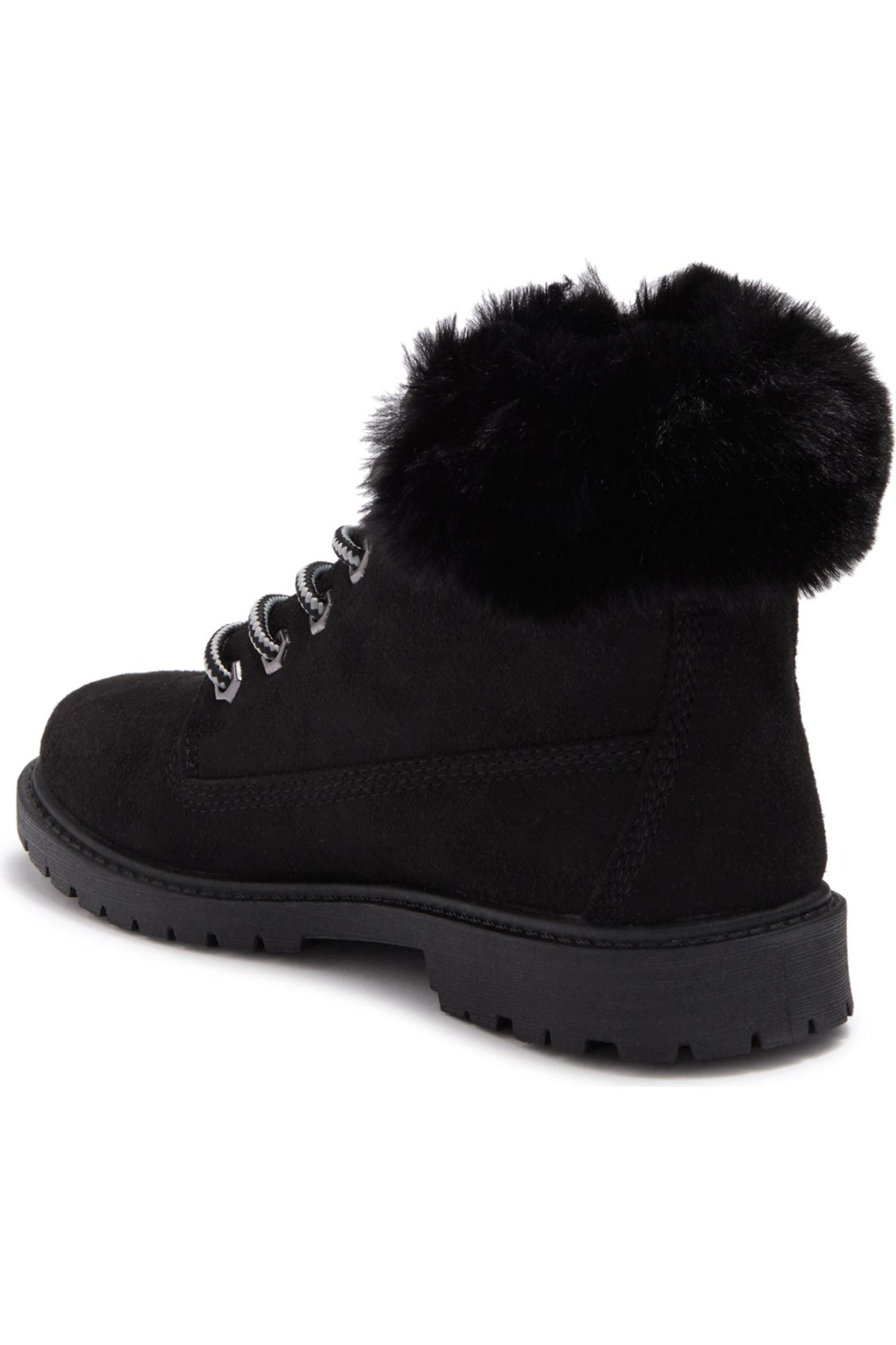 Furry Storage Rack ZIGIny Faux Fur Cuff Lace Up Boot (Women) | Nordstromrack