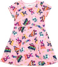 Disney Super Kitties Short Sleeve Skater Dress