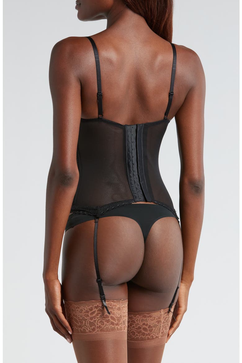 Panama Underwire Basque, Alternate, color, BLACK